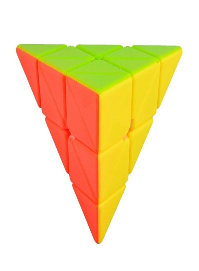 PANSHUB لعبة مكعب السرعة PANSHUB Pyraminx بدون ملصقات، مكعب مثلث، لعبة ألغاز للأطفال والكبار، مكعب ألغاز ثلاثي الأبعاد سحري سريع لتخفيف التوتر والعصف الذهني (3 سنوات فأكثر، متعدد الألوان) (3x3_مثلث) - Image 3